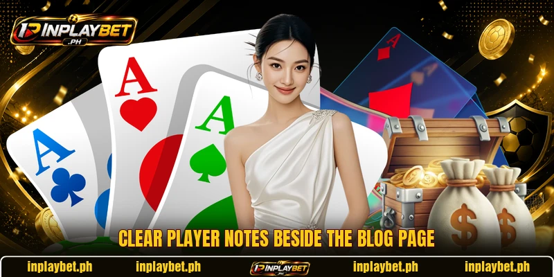 Clear player notes beside the blog page Clear player notes beside the blog page