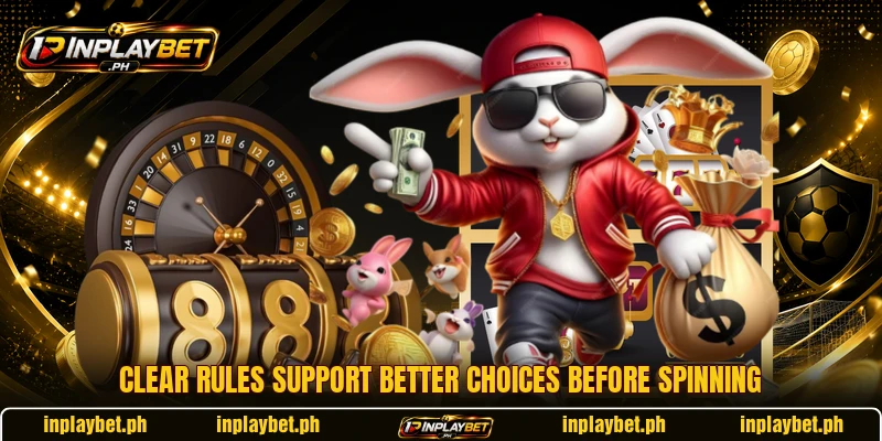 Clear rules support better choices before spinning Clear rules support better choices before spinning