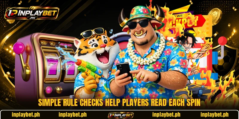 Simple rule checks help players read each spin